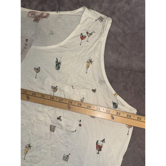 Philosophy Womens Sleeveless Cocktail Print Tank Top 2X Rayon/Spandex - Picture 3 of 6